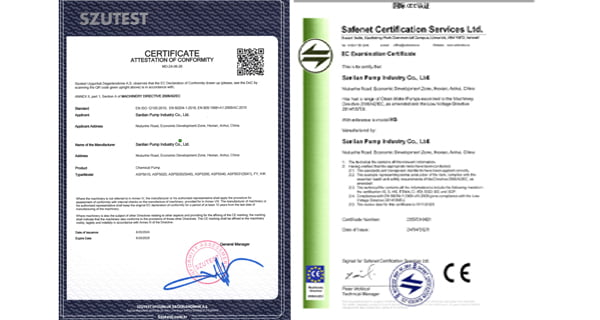 CE certification certificate